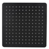 Square Black ABS Rainfall Shower Head 200mm