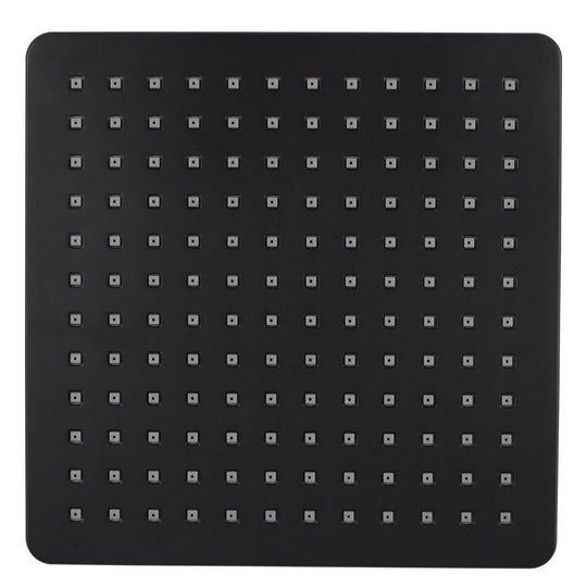 Square Black ABS Rainfall Shower Head 200mm