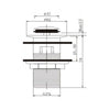Norico 32/40mm Solid Brass Basin Pop Up Waste with Overflow Gun Metal Grey