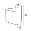 AU Chrome Round Robe Hook