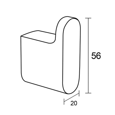AU Chrome Round Robe Hook