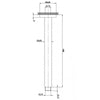 Cavallo 400mmGun Metal Grey Square Ceiling Shower Arm