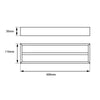 IVANO Series Chrome Double Towel Rail 600mm
