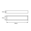 IVANO Series Chrome Single Towel Rail 800mm