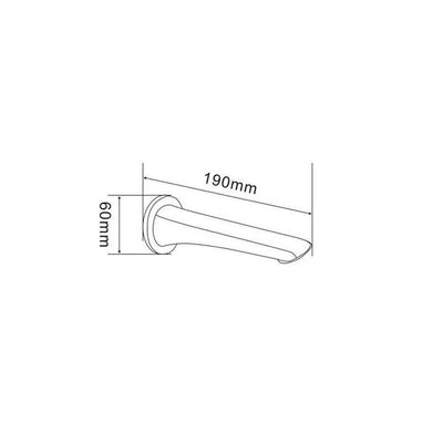 Bellino Brushed Yellow Gold Bath Spout