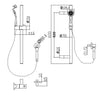Pentro Brushed Nickel Round Handheld Shower Rail Set