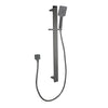 Bellino Gun Metal Grey Square Handheld Shower Rail Set