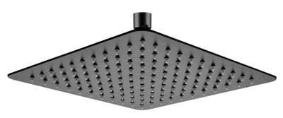 Super-slim Square Black Rainfall Shower Head 300mm