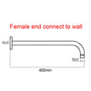 Round Black Stainless Steel Wall Mounted Shower Arm 400mm