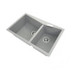 800 x 500 x 220mm Carysil CGDB3220 Double Bowl Granite Kitchen Sink Top/Flush Mount