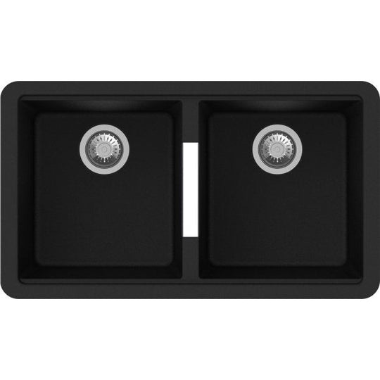 824 x 481 x 241mm Carysil CG2B3322 Double Bowls Granite Undermount Kitchen Sink