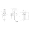 Norico Bellino Gun Metal Grey Wall Mixer