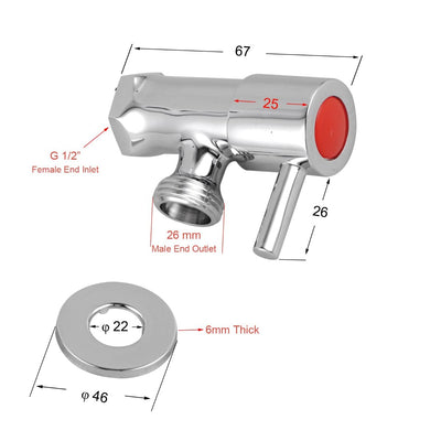 Pentro Brushed Nickel Round Brass Washing Machine Taps Set